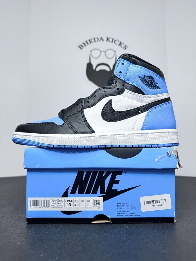 NEW DS Jordan 1 Retro OG High UNC Toe DZ5485-400 Black Blue Men’s Size 13