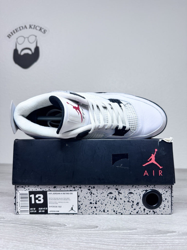 Size 13 - Air Jordan 4 Retro White Cement 4 (2016) 840606-192 Preowned