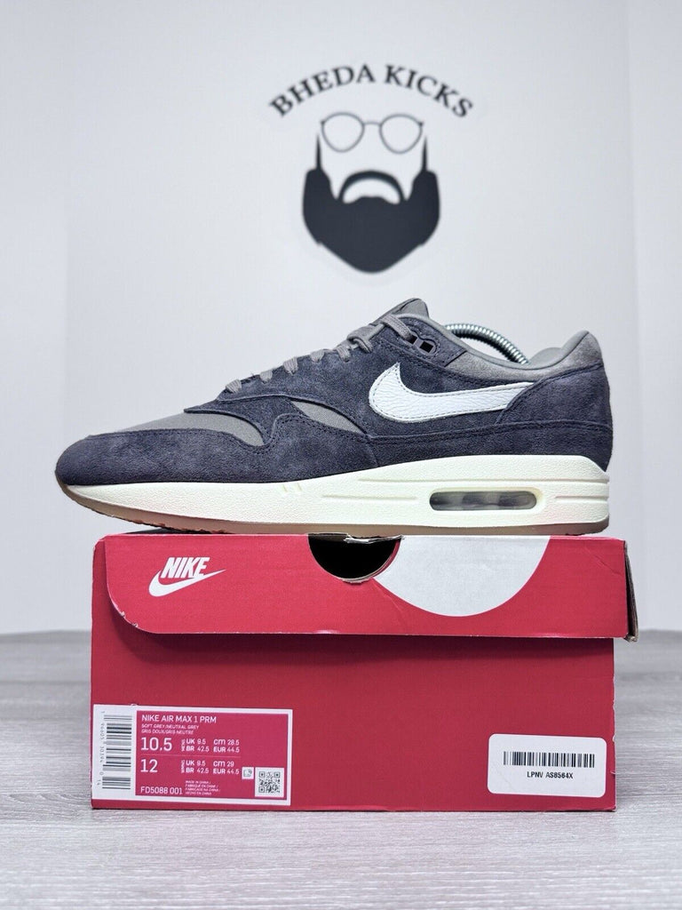 Size 10.5 - Nike Air Max 1 Crepe Soft Neutral Grey FD5088-001 NEW DS