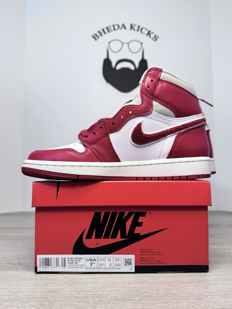 Size 7.5W- Air Jordan 1 OG High Newstalgia Chenille DJ4891-061 NEW DS