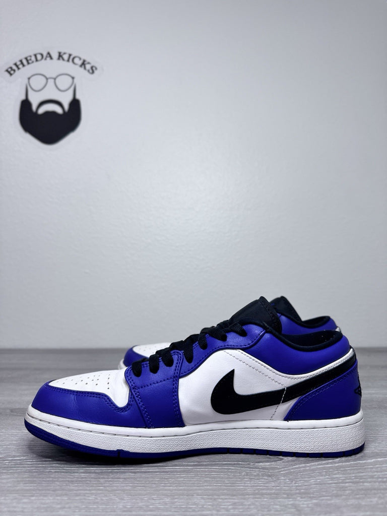 Size 9.5 - Jordan 1 Low Court Purple White 553558-500 Preowned Authentic Og