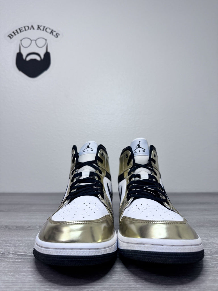 Size 16 - Jordan 1 Mid SE Metallic Gold 2020 DC1419-700 Preowned Authentic