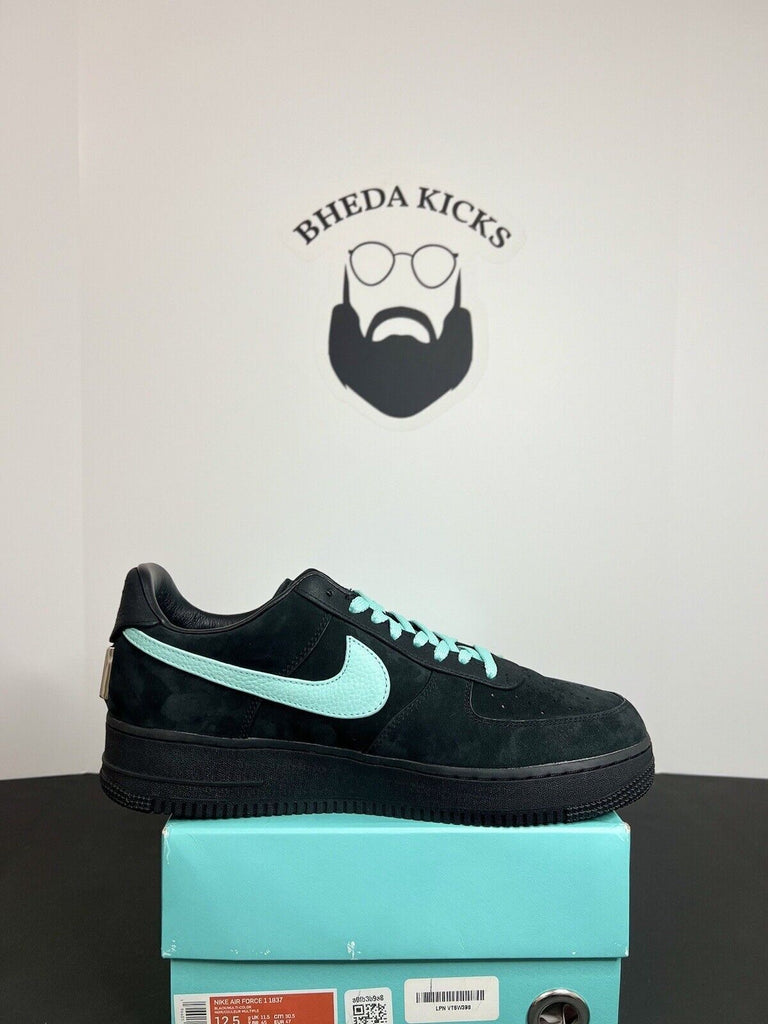 Nike Air Force 1 Low x Tiffany & Co. 1837 DZ1382-001 Black Teal Men’s Size 12.5