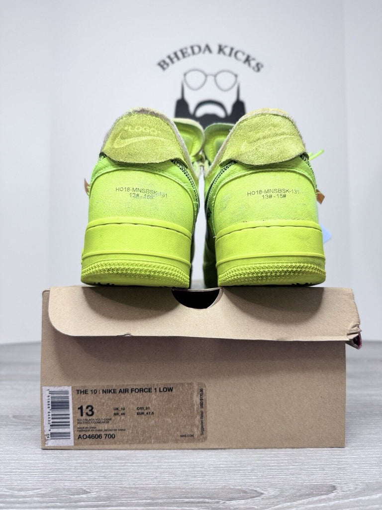 Nike Off-White x Air Force 1 Low Volt Size 13 AO4606-700 Preowned Authentic