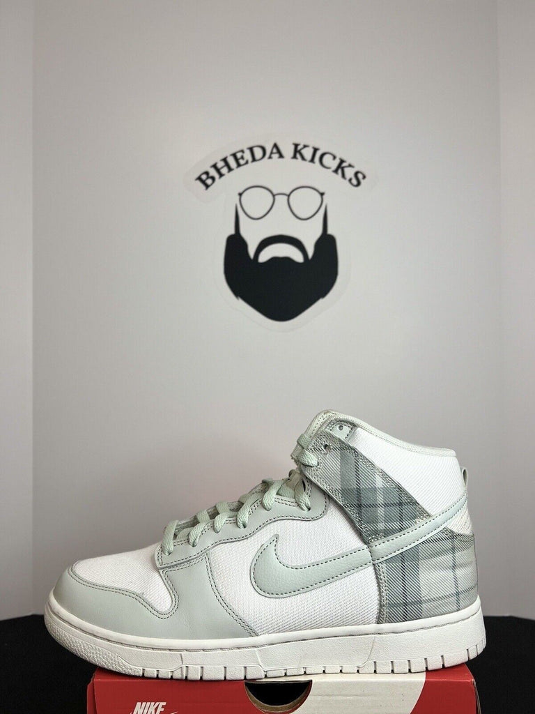 Nike Dunk High Retro SE Mint Plaid Sneakers Shoes DV0826-100 Men's Size 11