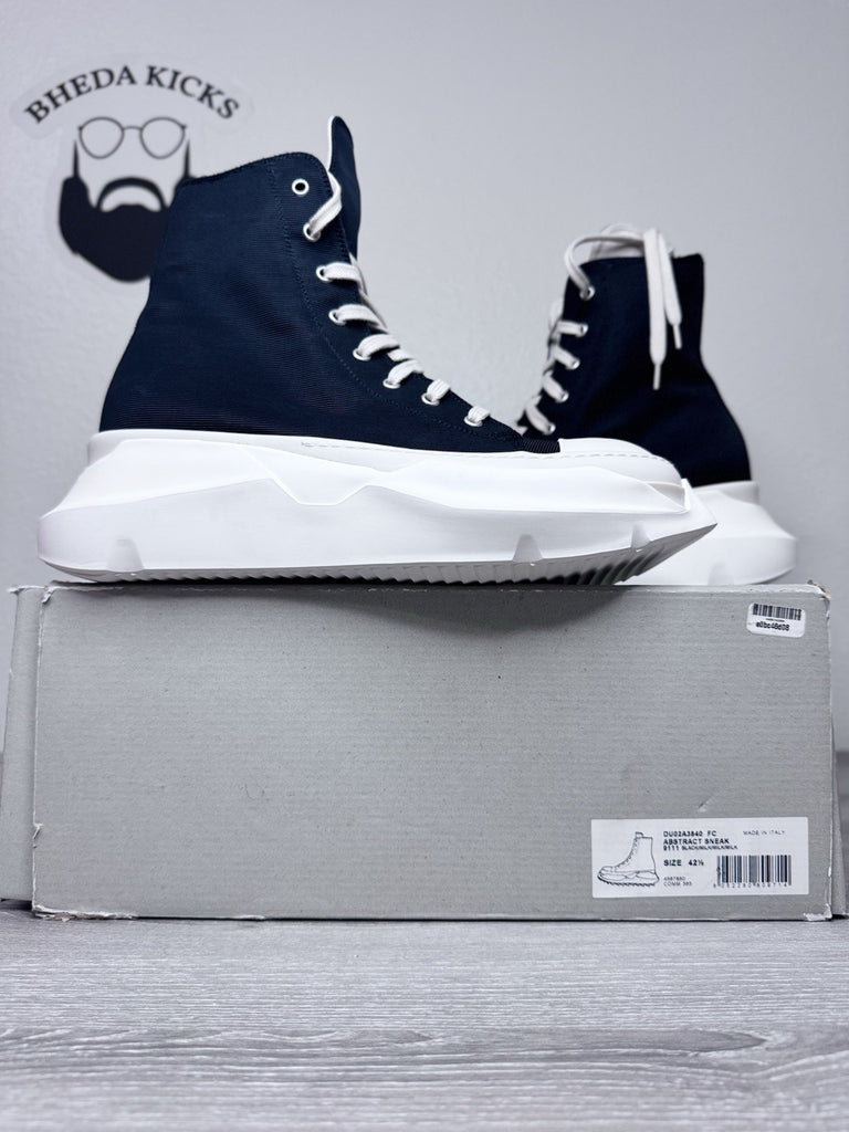 Size 42.5 EU/9.5 US - Rick Owens DRKSHDW Abstract High Sneakers Black Milk
