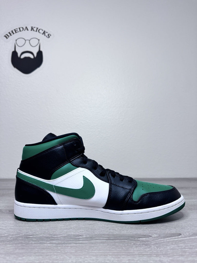 Size 14 - Air Jordan 1 Mid Pine Green 554724-067 Preowned Authentic Rare