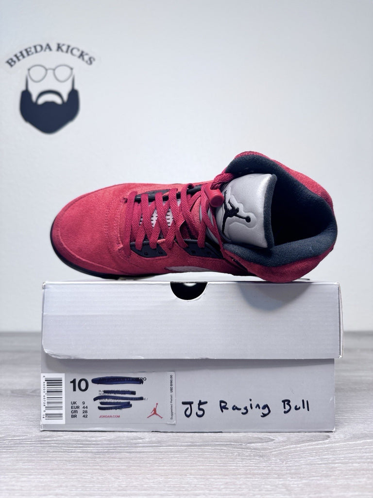 Size 10 - Nike Air Jordan 5 Retro Raging Bull 2021 DD0587-600 Men’s Preowned