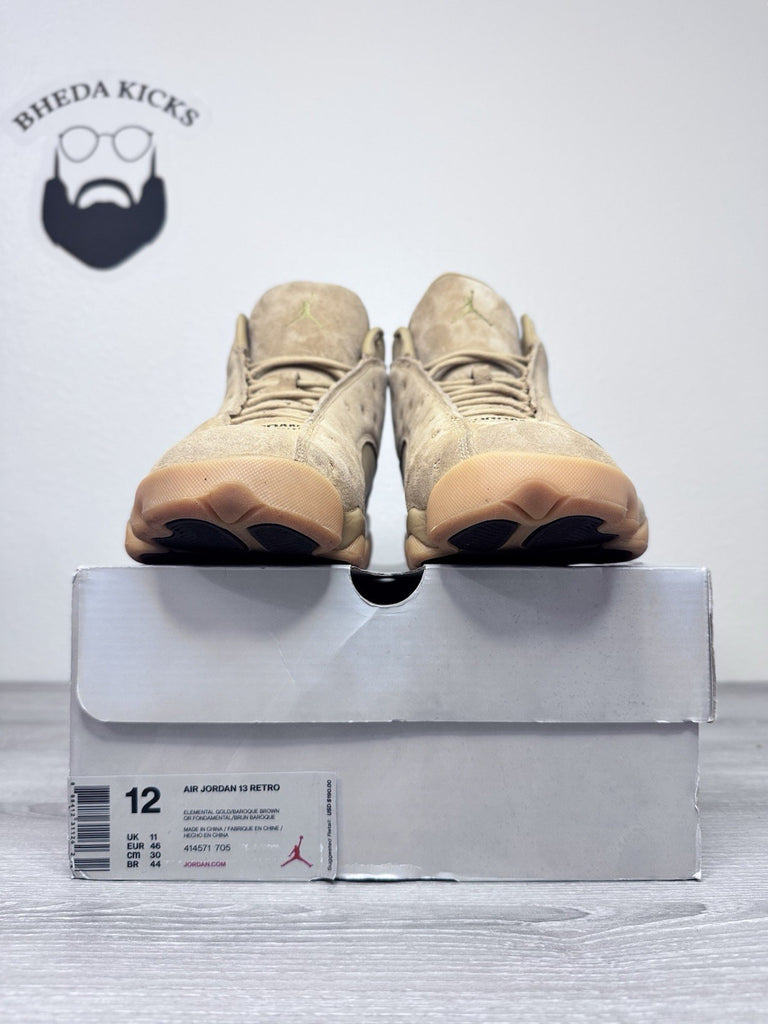 Size 12 - Nike Air Jordan 13 Wheat Men 414571-705 Brown Suede Basketball Shoes