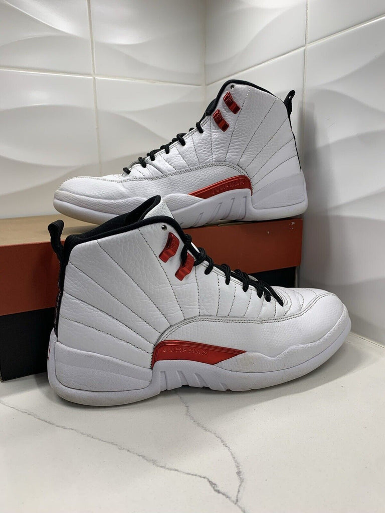 Nike Air Jordan 12 Retro Twist Mens Size 8 White University Red Retro CT8013-106