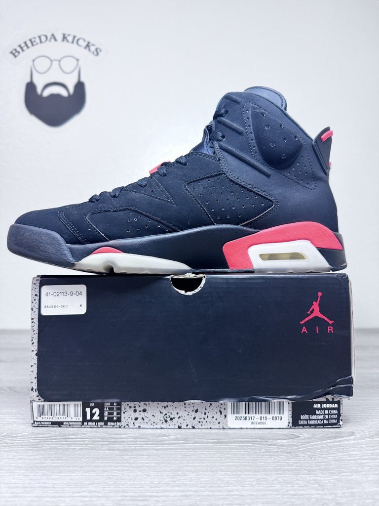 Size 12 - Jordan 6 Retro Mid Infrared 384664-060 Preowned Authentic Rare