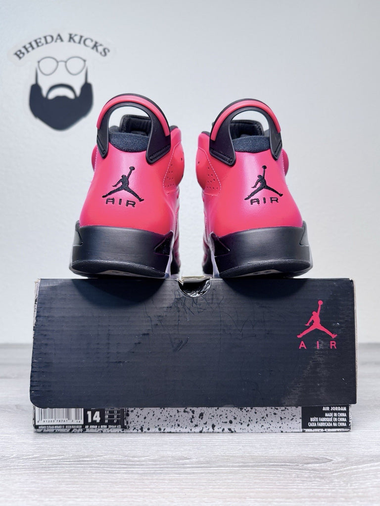 Size 14 - Air Jordan 6 Retro Infrared 23 Pink Black Leather Suede (384664-623)