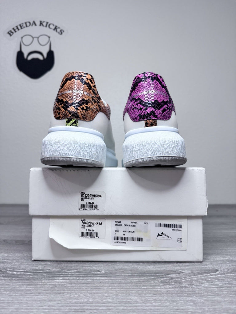 Size 46 EU (13 US) - Alexander McQueen Oversized Multicolour Snakeskin Sneakers