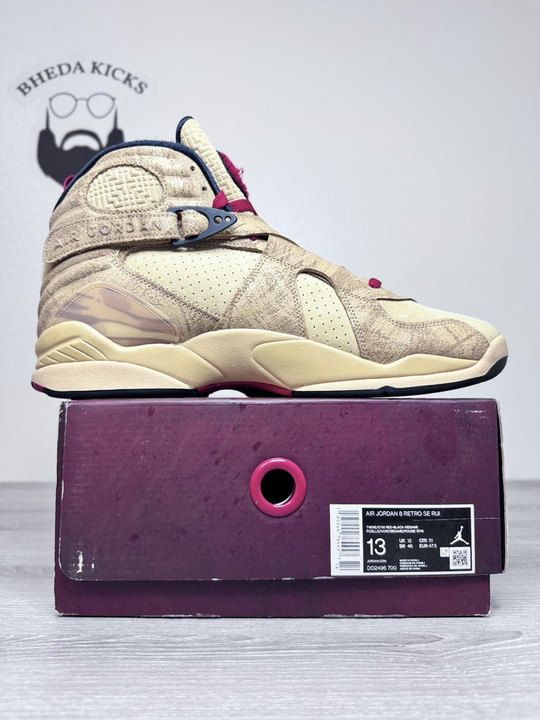 Size 13 - Nike Air Jordan 8 "Rui Hachimura Black Samurai" DO2496-700 Preowned
