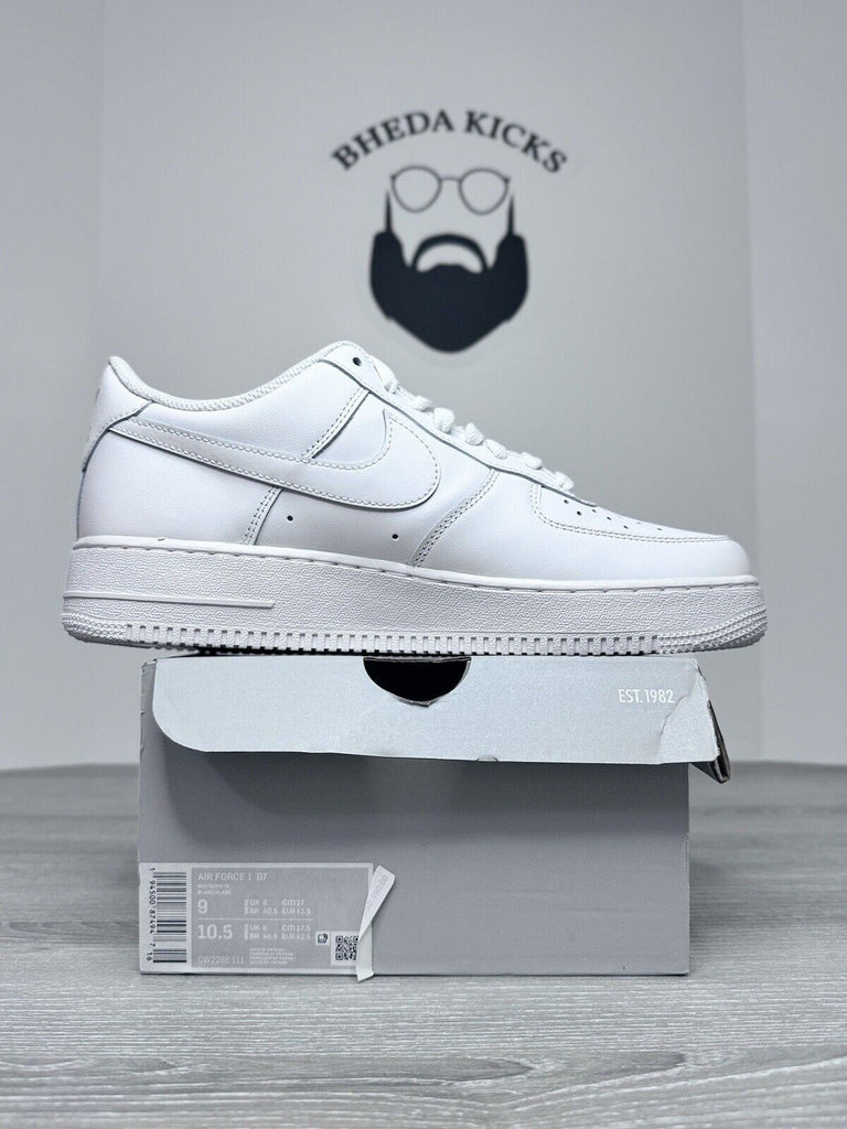 Size 9 - Nike Air Force 1 Low 07 Triple White CW2288-111 Shoes Men’s Worn Once