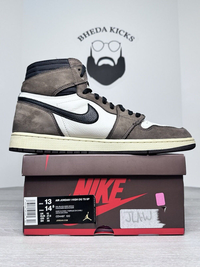 Size 13 - Jordan 1 Retro OG x Travis Scott High Mocha CD4487-100 Preowned