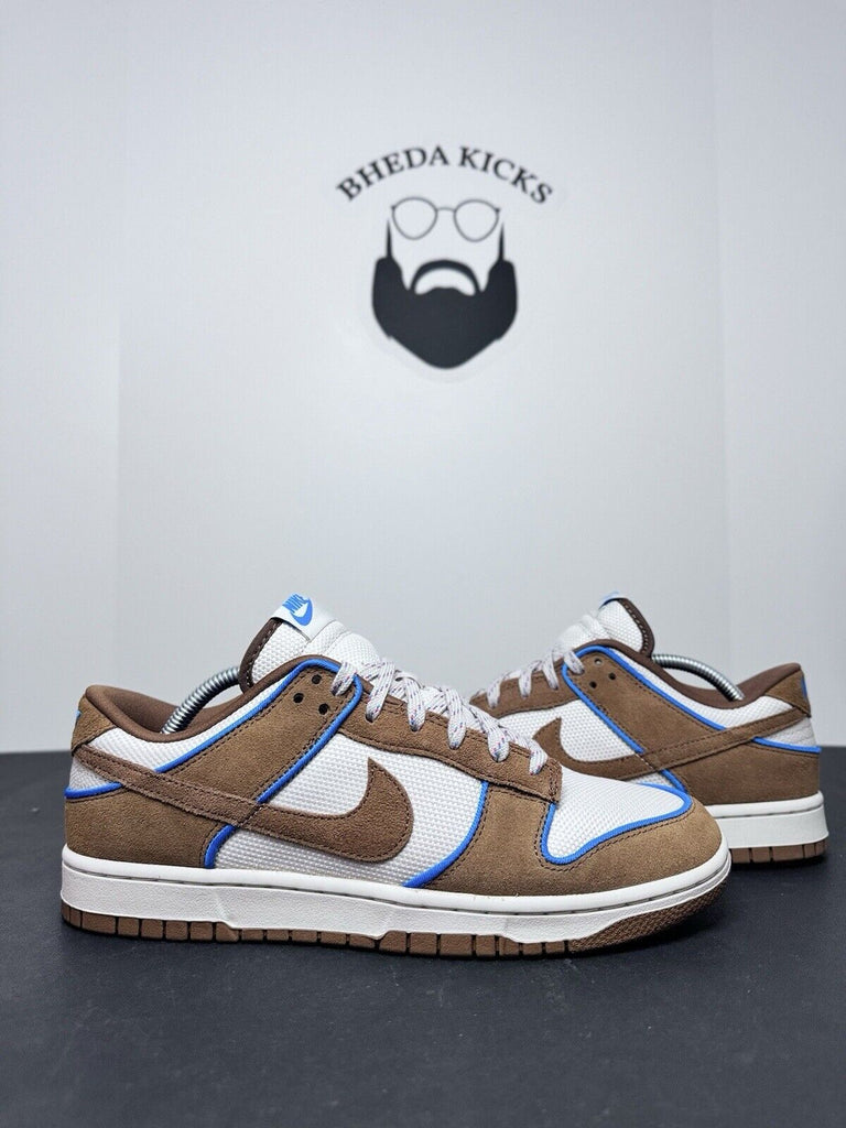 Nike Dunk Low Retro PRM Shoes British Tan Photo Blue FN5825-100 Men's Size 10