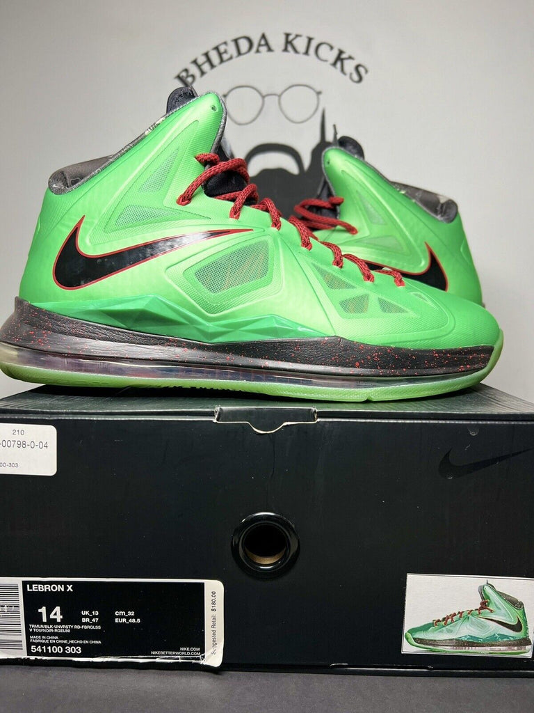 Nike LeBron 10 Cutting Jade 2012 Size 14 Og Preowned Rare 541100-303 Clean