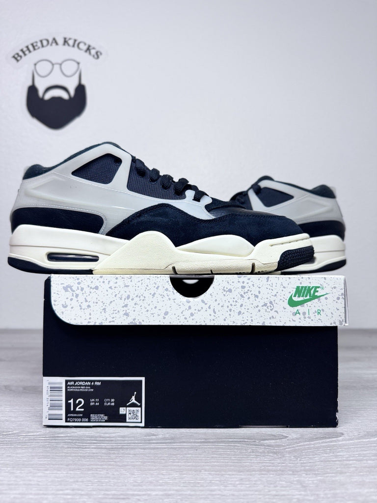 Size 12 - Nike Air Jordan 4 RM Black Sail FQ7939-006 Preowned Authentic Og