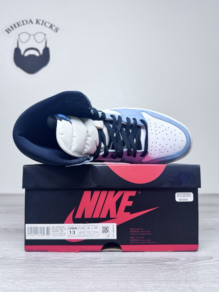 Size 13 - Jordan 1 Retro OG High University Blue 555088-134 Authentic Preowned