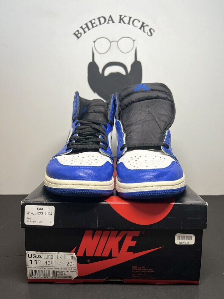 Nike Air Jordan 1 Retro High OG Game Royal SIZE 11.5 555088-403 Preowned MJ Rare