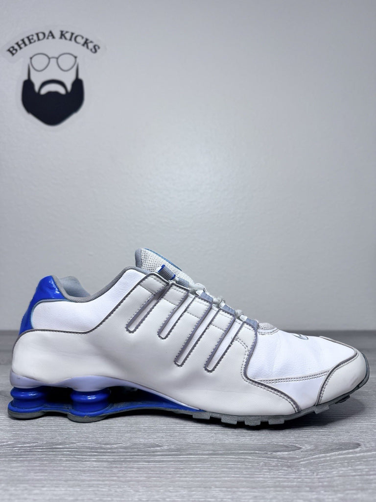 Size 15 - Nike Shox NZ SL Shoes Sneakers 2012 378341-140 Blue White Leather