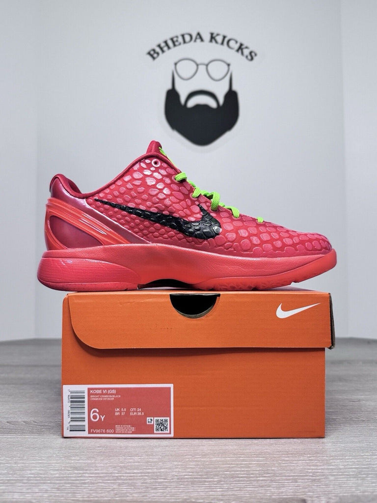 Size 6y - Kobe 6 Protro Reverse Grinch (GS) FV9676-600 NEW DS