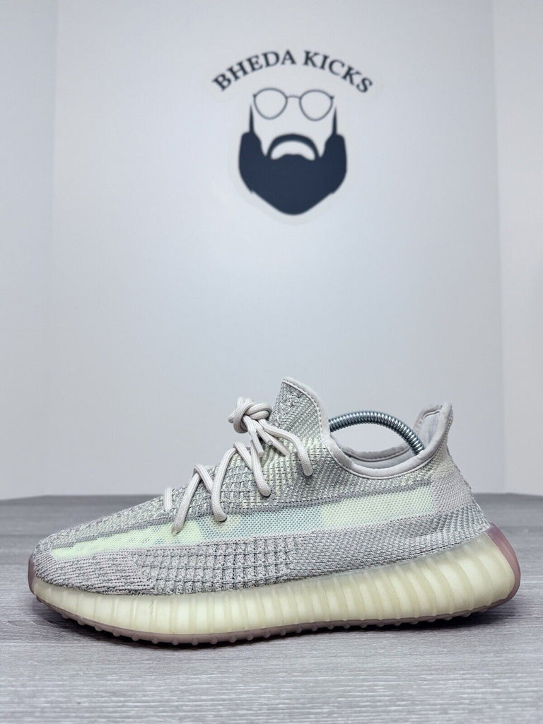 Size 9.5 - Yeezy Boost 350 V2 Citrin Non-Reflective Green Grey (FW3042)