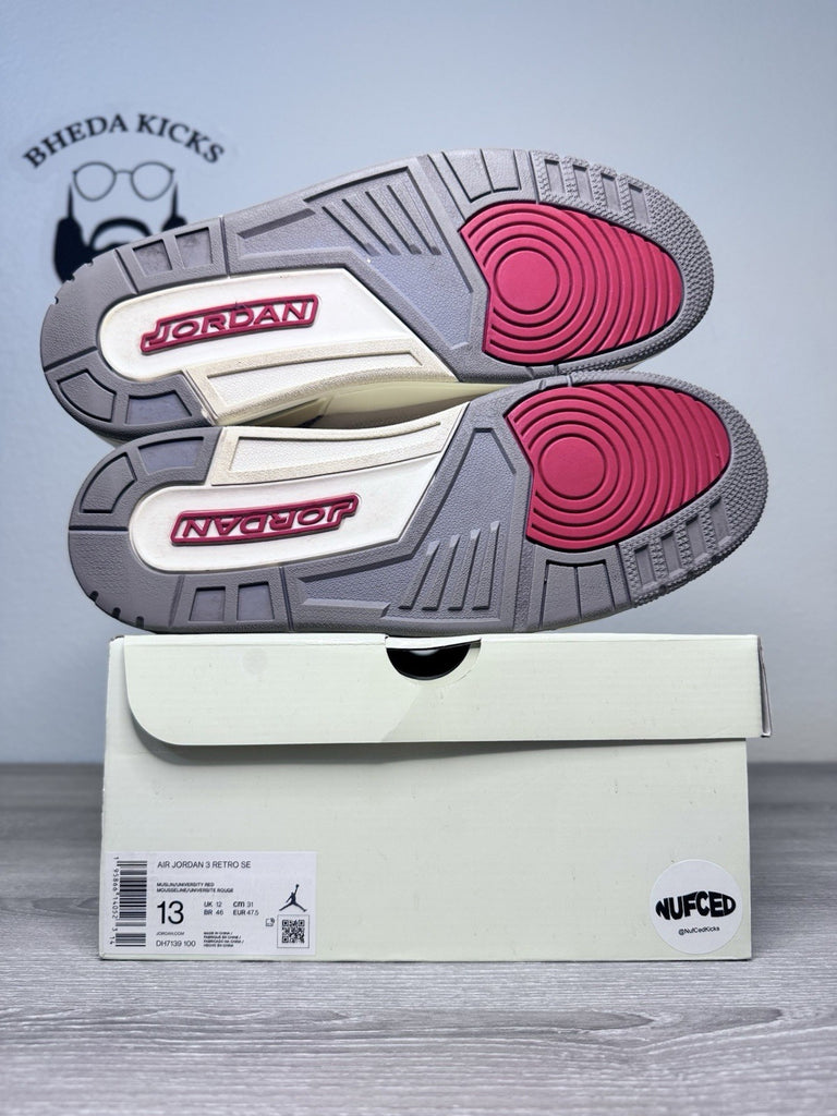 Size 13 - Air Jordan 3 Muslin (DH7139-100) Preowned Authentic Og