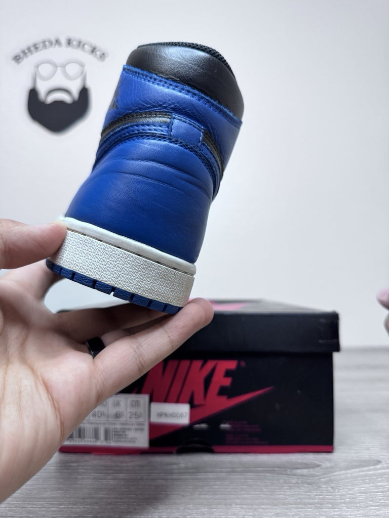 Size 7.5 - Nike Air Jordan 1 High OG Royal Blue Retro Men’s 555088-007 Preowned