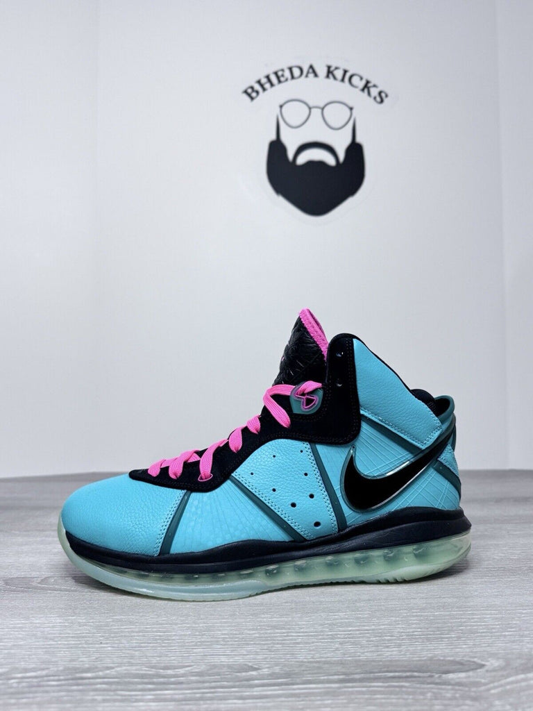 Size 9 - Nike Lebron 8 Retro South Beach 2021 Men’s Blue CZ0328-400 Preowned