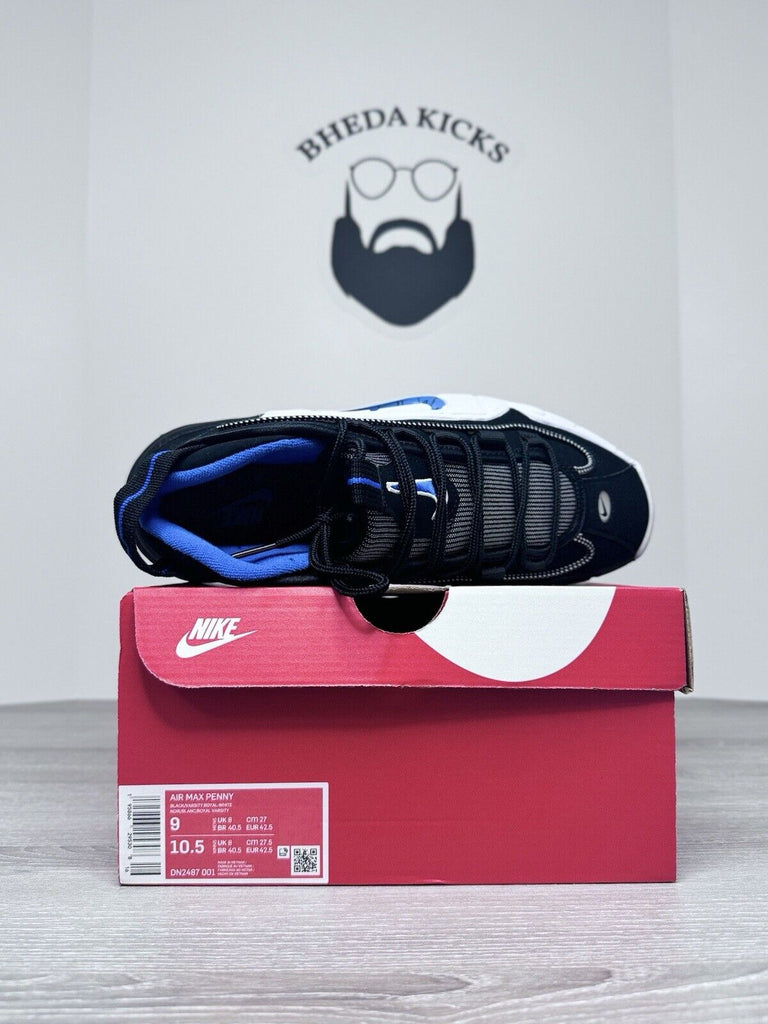 Size 9 - Nike Air Max Penny 1 Orlando Black Varsity Royal DN2487-001 Preowned