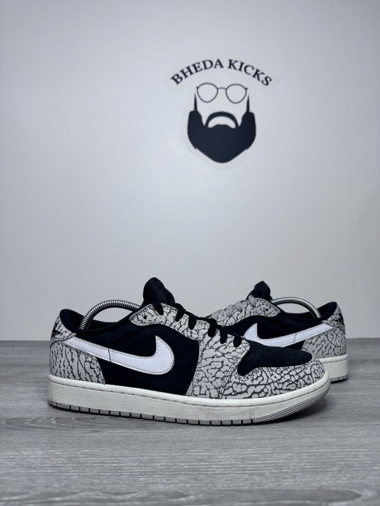 Size 10 - Nike Air Jordan 1 Retro Low OG Shoes Black Cement (CZ0790-001)