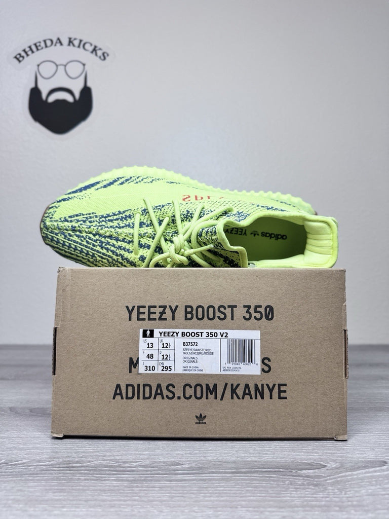 Size 13 - adidas Yeezy Boost 350 V2 Low Semi Frozen Yellow Brand NEW DS