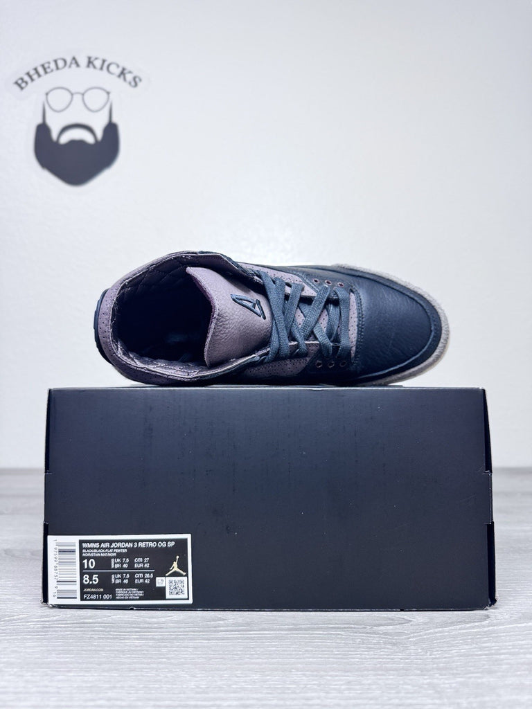 Size 10W/8.5M - A Ma Maniére x Air Jordan 3 Retro While You Were Sleeping NEW DS