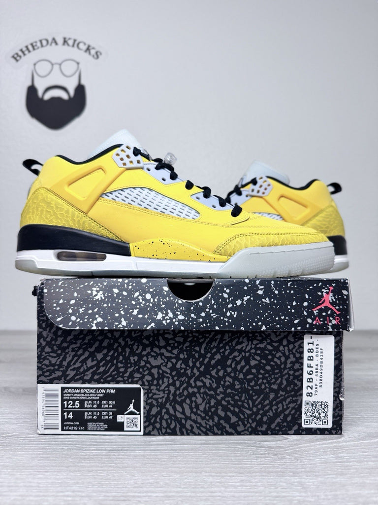 Size 12.5 - Air Jordan Spizike Low Premium Lighting Yellow HF4319 741 Men's