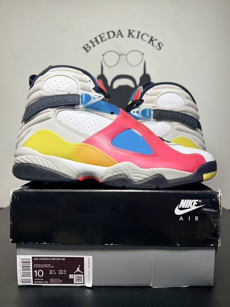 Nike Air Jordan 8 Retro SP SE White Multicolor Shoes BQ7666-100 Men's Size 10 Og