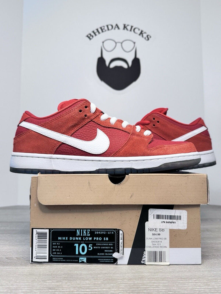 Size 10.5 - Nike Dunk Pro SB Low Challenge Red 304292-614 Preowned Og Authentic