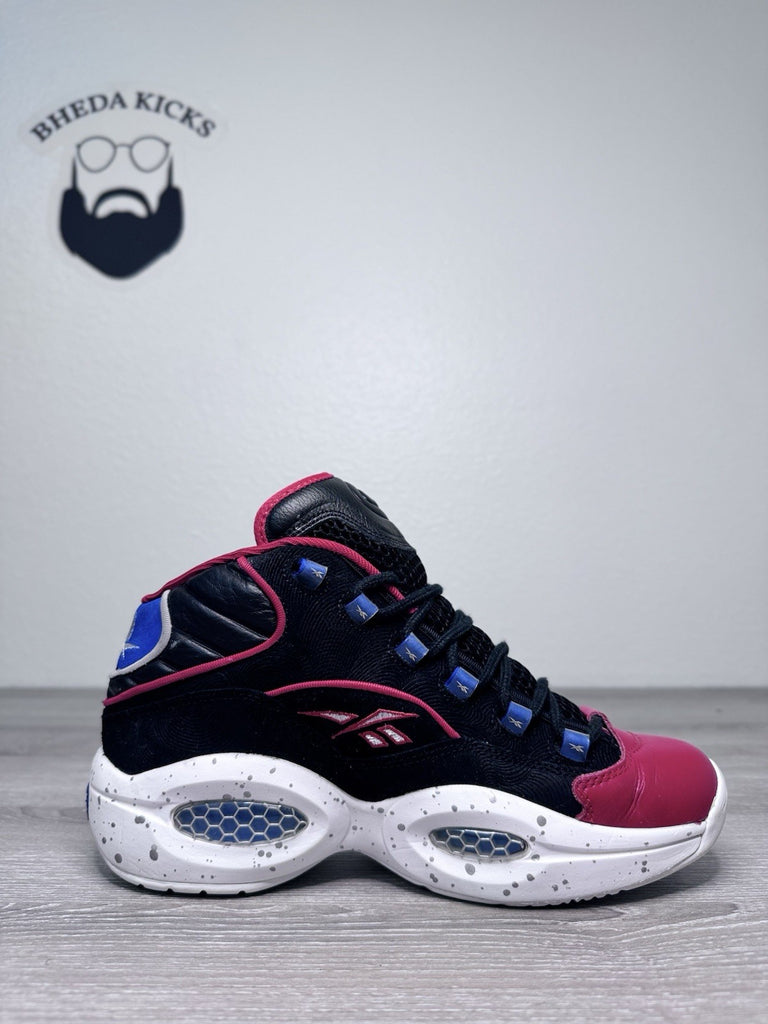 Size 8 - Reebok Question Mid First Ballot Sixers Allen Iverson M44552 Black Red
