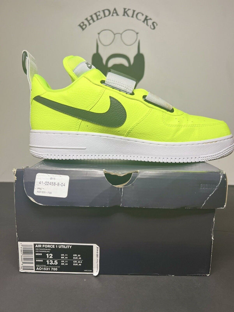 Nike Air Force 1 Low Utility Volt Men's Size 12 2018 AO1531-700 Preowned Og Rare