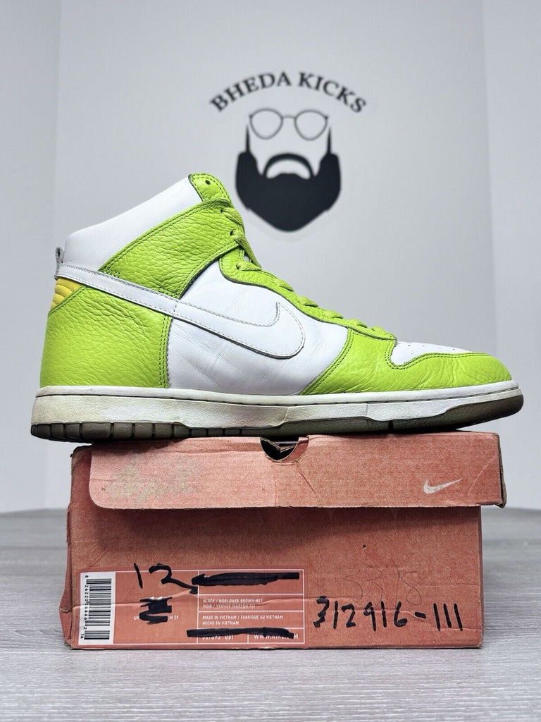 Size 12w (10.5 Men) - Nike Dunk High St Pattys Clover 2005 312916-111 Rare Og