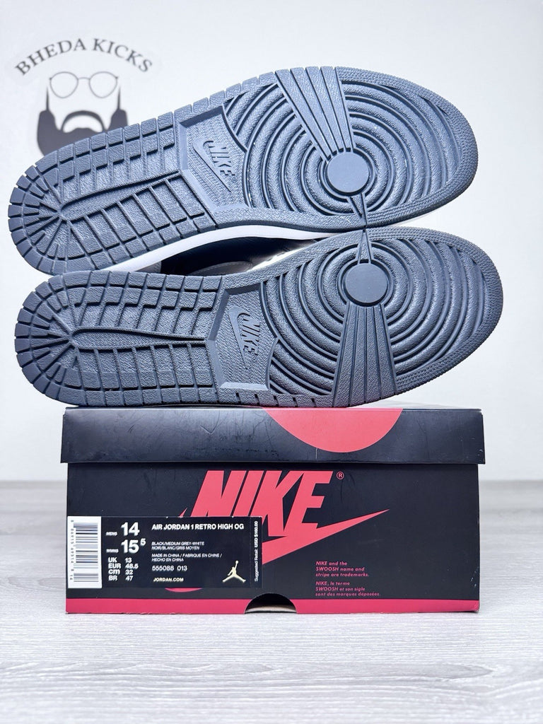 Size 14 - Air Jordan 1 Retro High OG Shadow Toe 2018 Mens Sneakers 555088-013