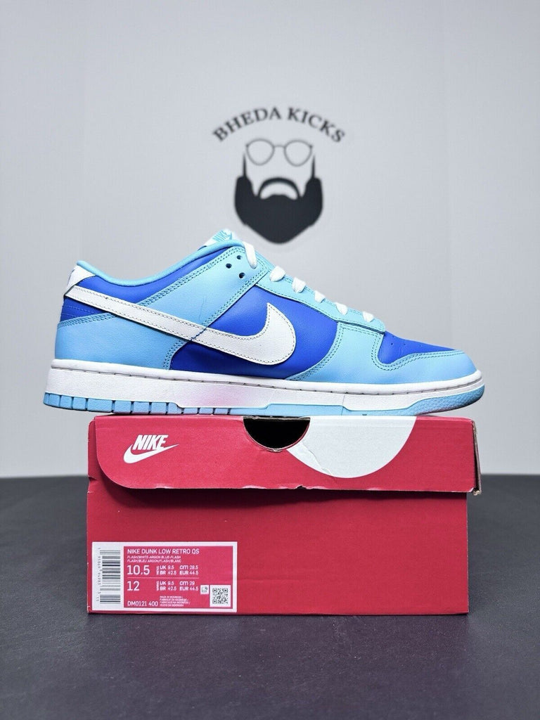 Nike Dunk Low Retro QS "Argon" White Argon Blue DM0121-400 Men's Size 10.5