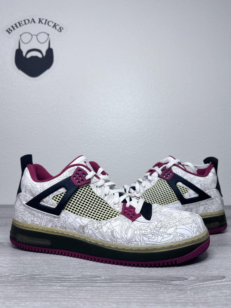 Size 14 - Jordan Fusion 4 Premier White Laser 384393-101 Preowned Authentic