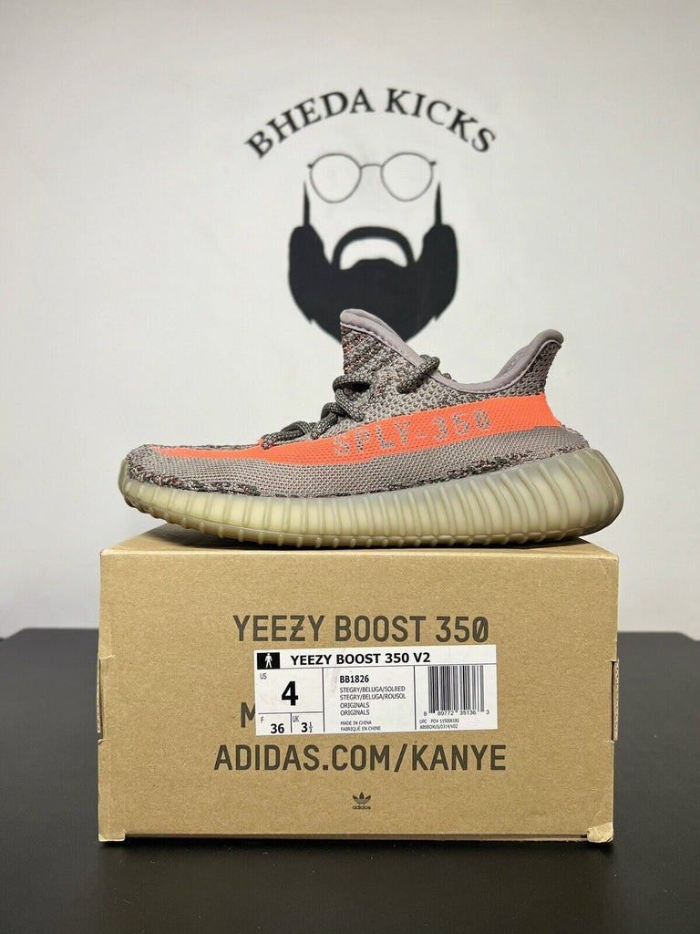 Adidas Yeezy Boost 350 V2 Beluga Size 4 BB1826 Preowned Men’s Sneaker Authentic