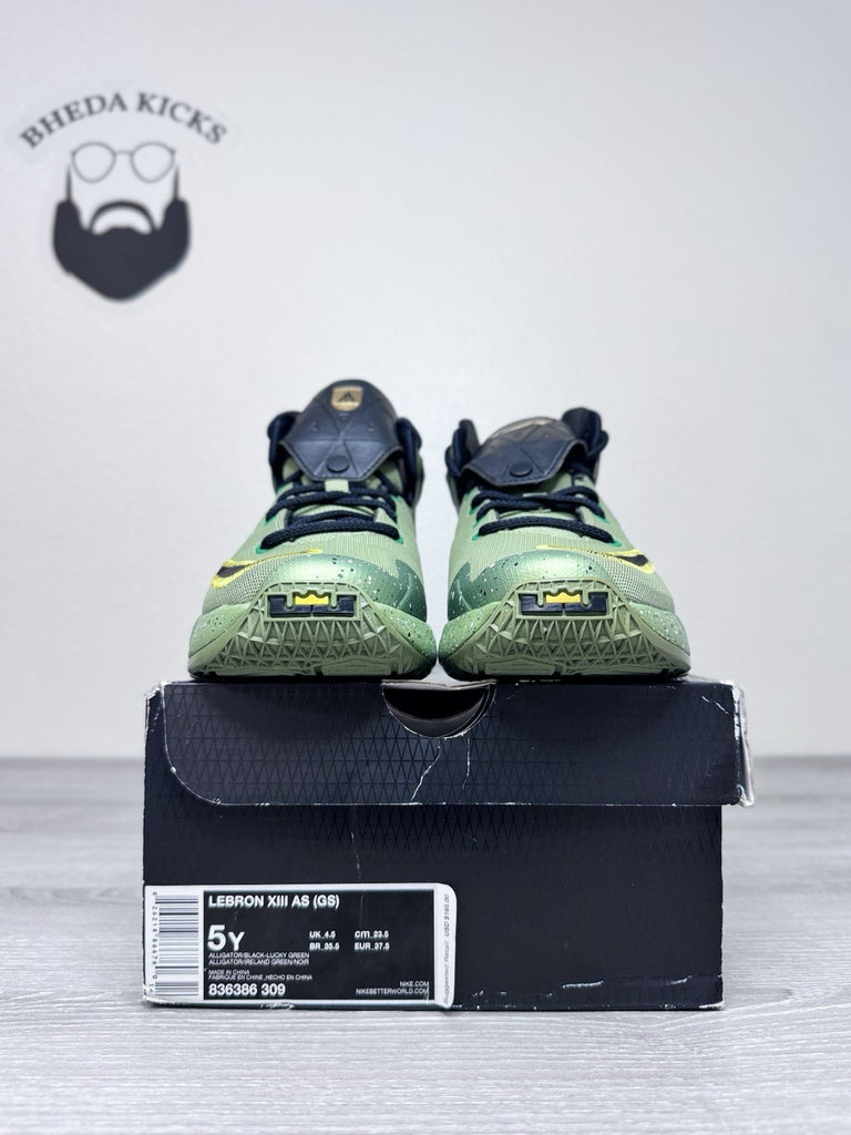 Size 5y - Nike LeBron 13 XIII All Star Green Alligator Basketball 836386-309