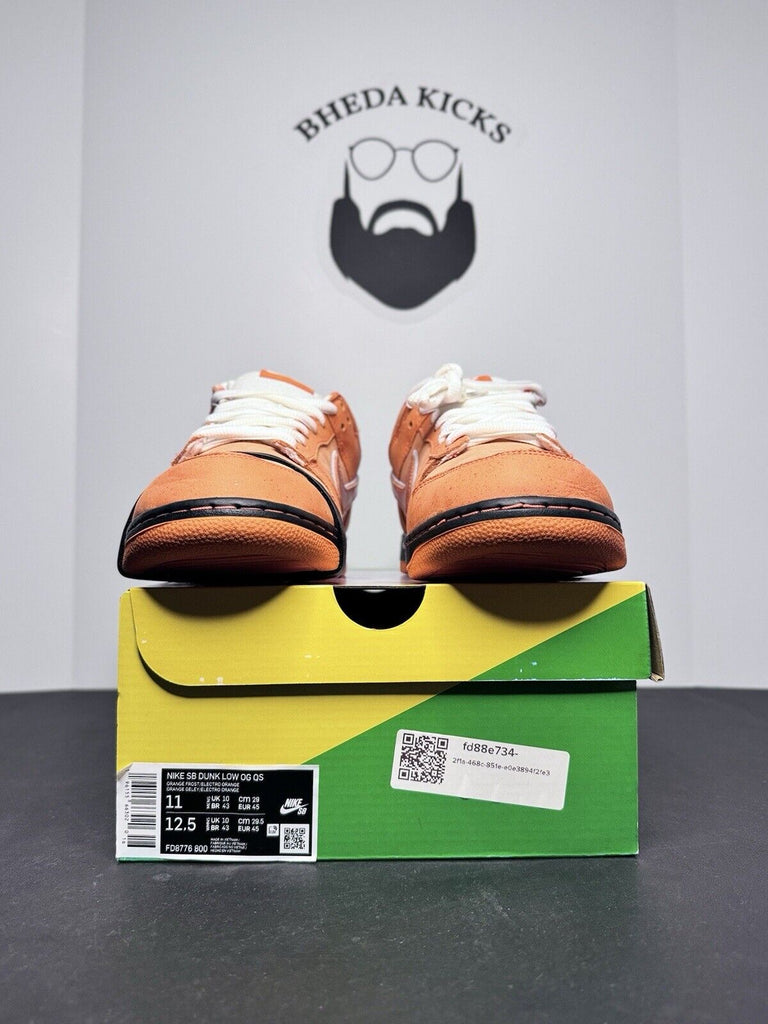 Size 11 - Nike Concepts x Dunk SB Low Orange Lobster Preowned FD8776-800