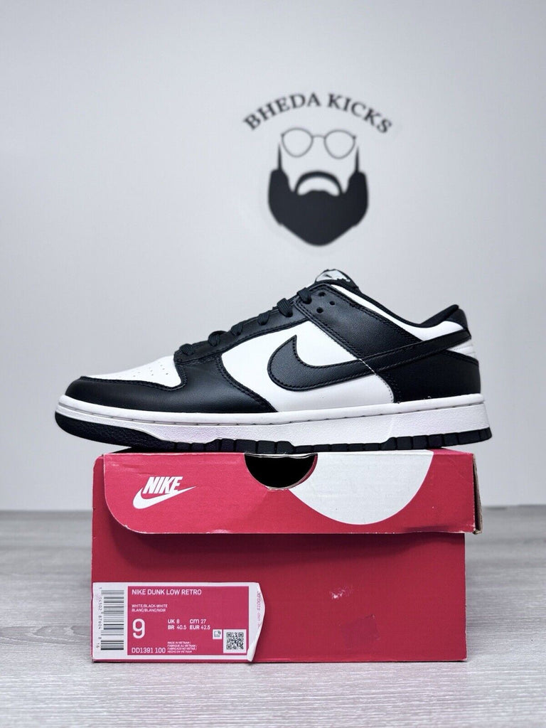 Size 9 - Nike Dunk Low "Panda White Black" 2021 DD1391-100 Preowned Og