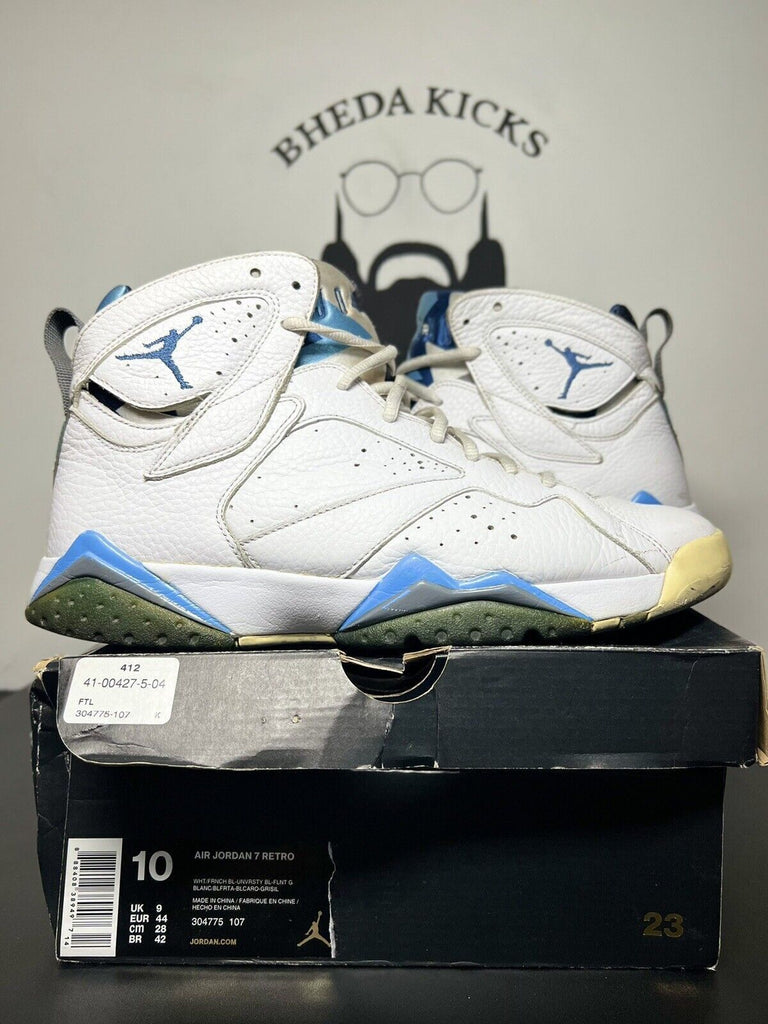 Nike Air Jordan 7 Retro French Blue 2015 Size 10 304775-107 Blue White OG VII