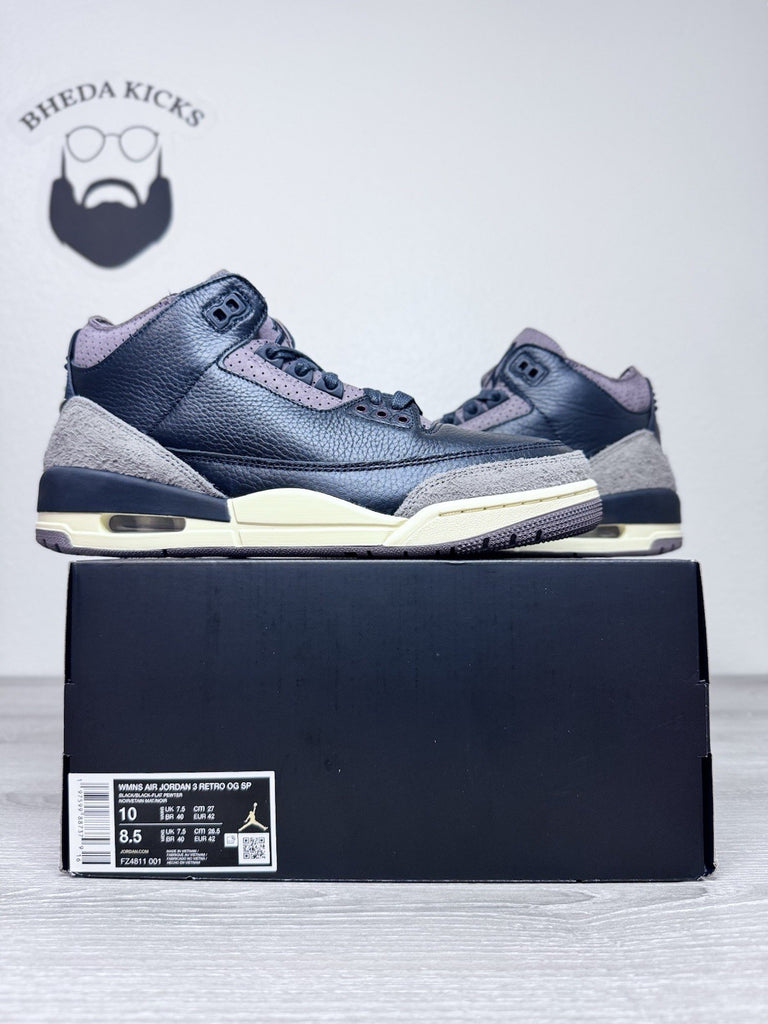Size 10W/8.5M - A Ma Maniére x Air Jordan 3 Retro While You Were Sleeping NEW DS